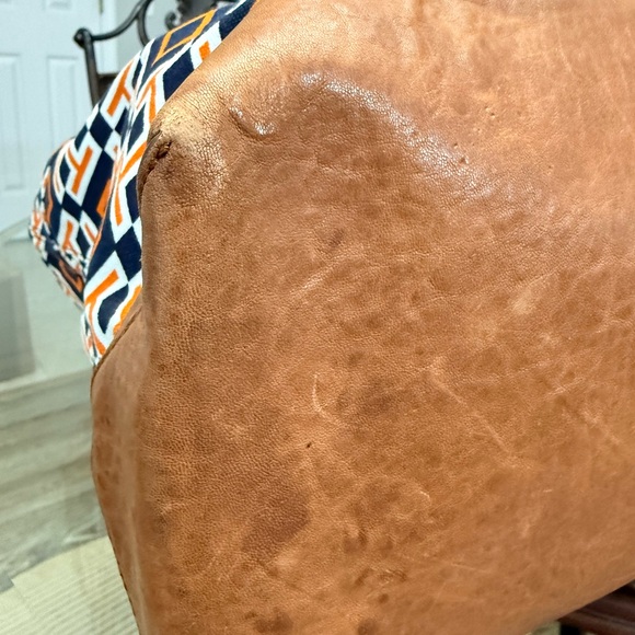 🥳 HOST PICK!!🥳  Tory Burch Diamond Pattern Tote - Brown and Blue - Picture 5 of 9